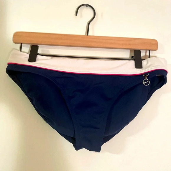 Nike Navy/White/Pink Swim Bottoms *no top* Size 12 - Picture 1 of 8